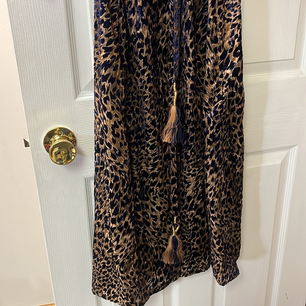 Soft Surroundings Navy Sequin Wrap Gown - Picture 3 of 7